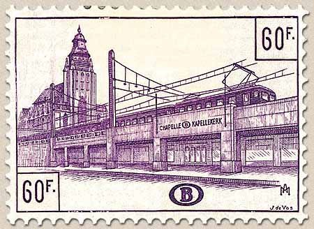 Railway Stamp: Station Brussels Chapel