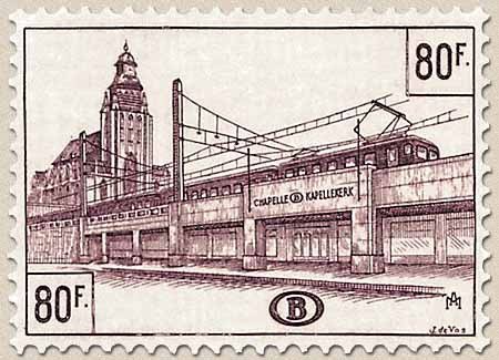 Railway Stamp: Station Brussels Chapel