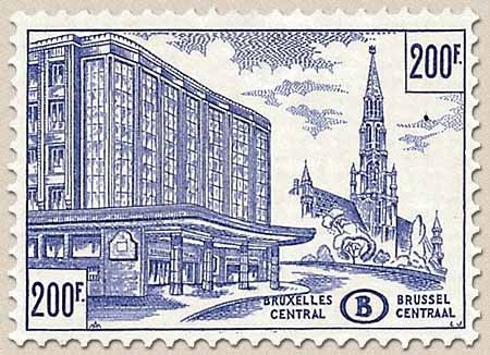Railway Stamp: Station Brussels Central