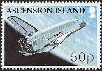 Stamp, Rockwell Space Shuttle, Ascension Island,  