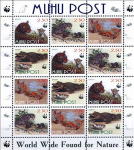 Mini Sheet, World Wide Found for Nature, Cinderellas,  , Animals (Fauna), Crocodiles, Foxes, Leopards, Otters, WWF
