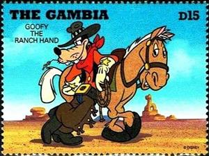 Stamp, Goofy the ranch hand, Gambia,  , Disney