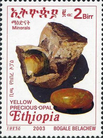 Yellow precious opal