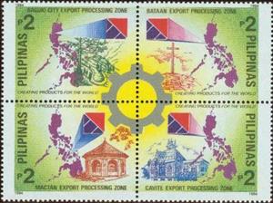 Se-tenant, Export Processing Zone Authority (EPZA), Philippines,  