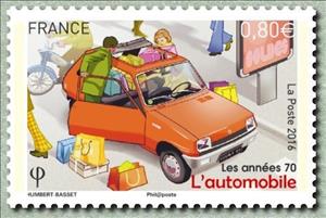 Stamp, The automobile, France,  
