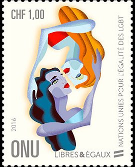 Stamp, Free & Equal, UNO Geneva,  