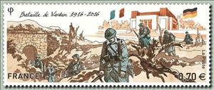 Stamp, Battle of Verdun 1916 - 2016, France,  , First World War