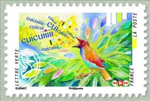 Stamp, The song of the bird, France,  
