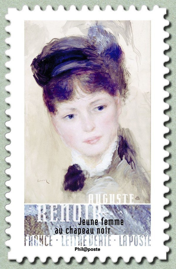 Auguste Renoir: Young woman in black hat