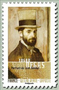 Stamp, Edgar Degas: Portrait of Léon Bonnat, France,  , Paintings