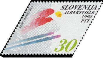 Stamp, Winter Olympic Games - Albertville 1992 (Ski-jumper), Slovenia,  , Sport, Olympic Games