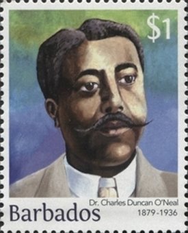 Stamp, Dr. Charles Duncan O'Neal (1879-1936), Barbados,  