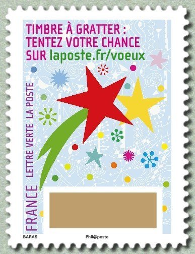 Plus que des voeux avec le timbre à gratter 04