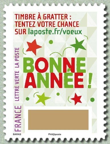 Plus que des voeux avec le timbre à gratter 05