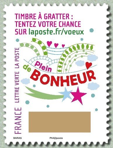 Plus que des voeux avec le timbre ŕ gratter 07