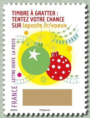 Plus que des voeux avec le timbre à gratter 10