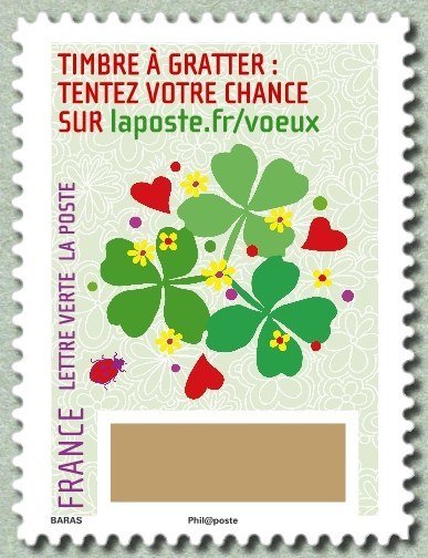 Plus que des voeux avec le timbre à gratter 11