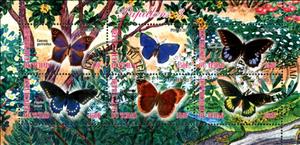 Mini Sheet, Papillons 3, Cinderellas,  , Butterflies