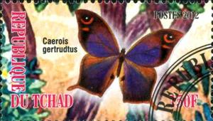 Stamp, Caerois gertrudus, Cinderellas,  , Butterflies