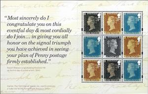 Mini Sheet, 175th Anniversary of the Penny Red, United Kingdom of Great Britain & Northern Ireland,  