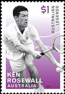 Stamp, Ken Rosewall, Australia,  , Sport, Tennis