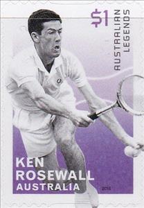 Stamp, Ken Rosewall, Australia,  , Sport, Tennis