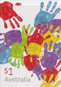 Stamp, Hand Prints, Australia,  , Hands, Special Occasions