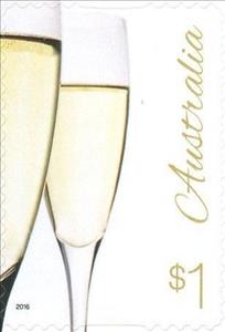 Stamp, Champagne Glasses, Australia,  , Special Occasions