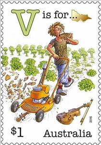 Stamp, V is for Victoria, Australia,  , Education, Musical Instruments