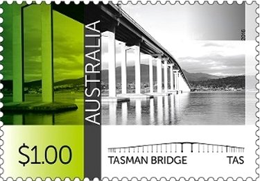 Stamp, Tasman Bridge, Australia,  , Bridges