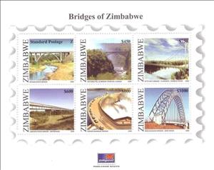 Souvenir Sheet, Bridges of Zimbabwe, Zimbabwe,  , Bridges