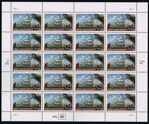 Mini Sheet, Irish Immigration M/S, United States of America,  , Joint Issues, Sailing, Sailing Ships