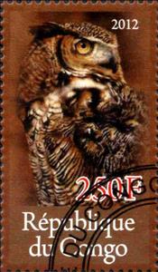 Stamp, Owl, Cinderellas,  , Birds, Owls