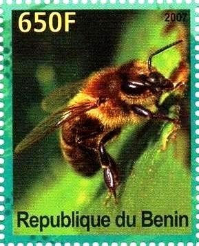 Stamp, Bee, Cinderellas,  , Bees, Insects