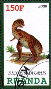 Stamp, Diliphosaurus, Cinderellas,  , Dinosaurs