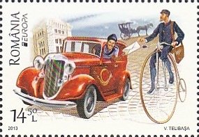 Stamp, The Postman Van, Romania,  , C.E.P.T.