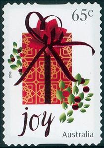 Stamp, Joy (Foiled), Australia,  , Christmas, Presents / Gifts