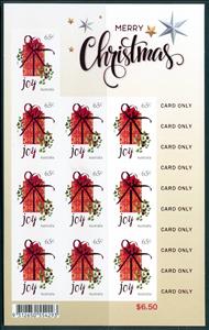 Mini Sheet, Joy Embellished Sheetlet, Australia,  , Christmas