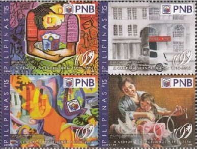 Se-tenant, Philippine National Bank Centenary, Philippines,  