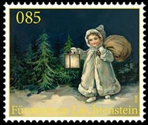 Stamp, Lantern light, Liechtenstein,  