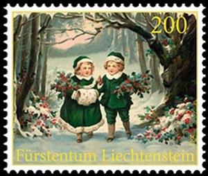 Stamp, Winter walk, Liechtenstein,  