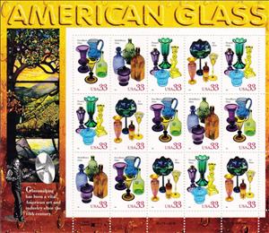 Mini Sheet, American Glass M/S, United States of America,  , Glass and Earthenware, Stained-glass