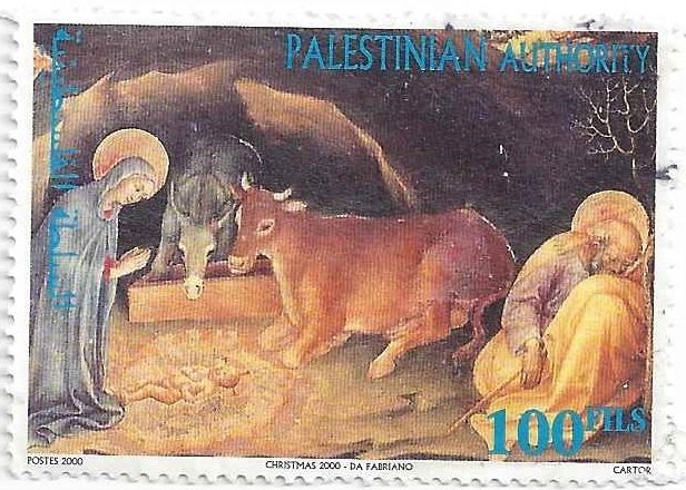 Jesus in the manger ; Painting by Gentile da Fabriano