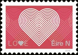 Stamp, Love & marriage, Ireland,  , Hearts