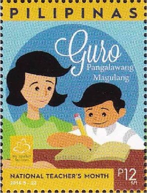 Stamp, National Teachers' Month, Philippines,  