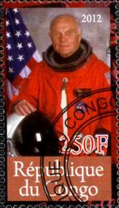 Stamp, John Glenn - 50th Anniversaire du premier Americain, Cinderellas,  , People