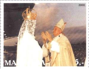 Stamp, Pope John Paul II, Cinderellas,  , People, Popes
