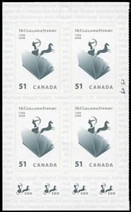 Booklet Pane, McClelland & Stewart, 1906-2006, Canada,  , Books, Horses, Literature
