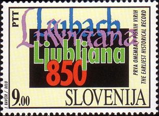 850 years since the first mentioning of Ljubljana in Histori