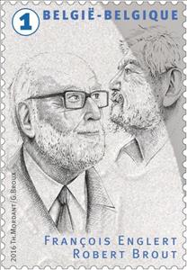 Stamp, François Englert  2013 Physics and Robert Brout, Belgium,  , Nobel Laureates, Physics
